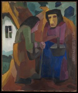 Frauen vor dem Haus