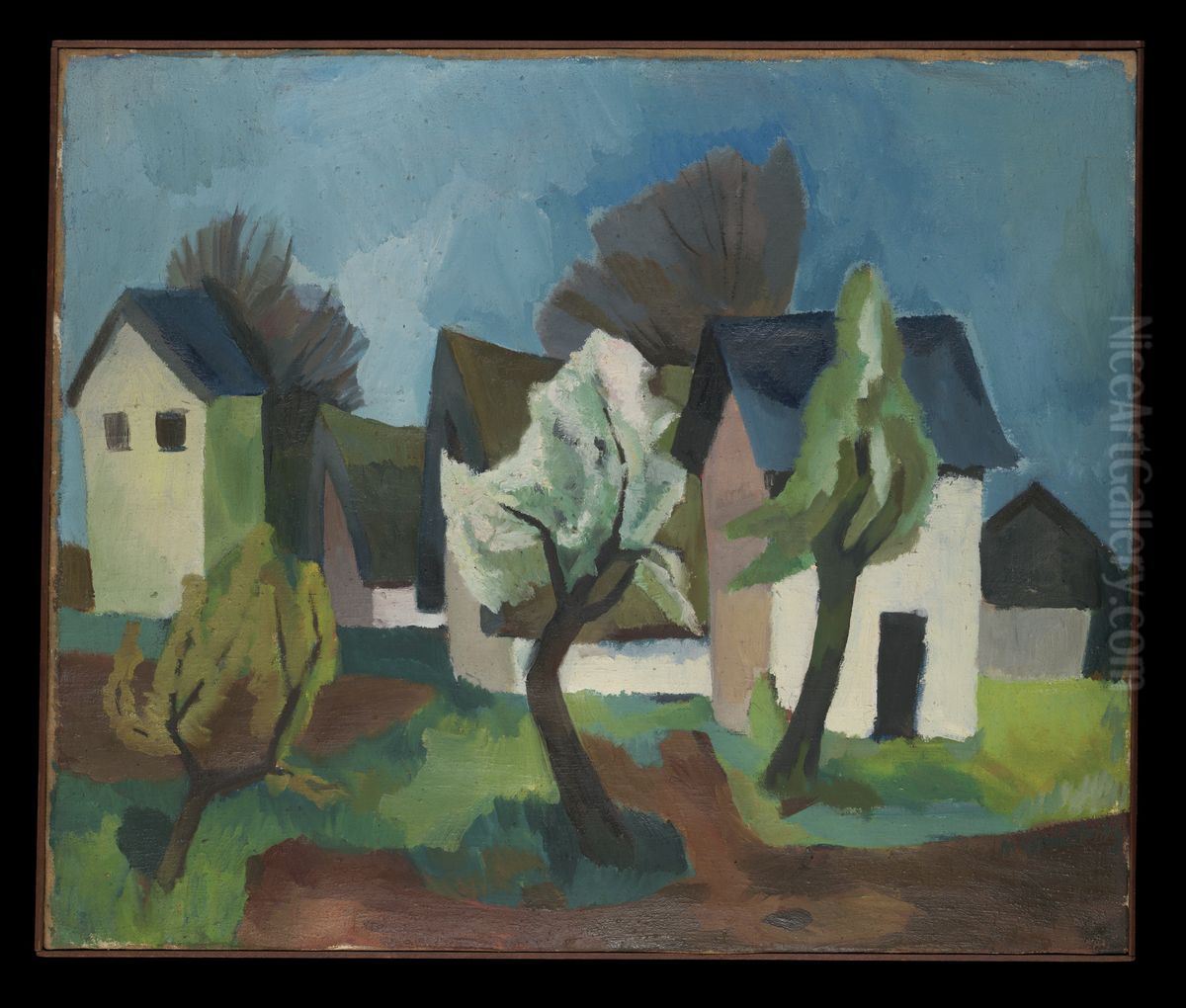 Bluhende Waldbaume II (Flowering Tree II) Oil Painting by Martel Schwichtenberg
