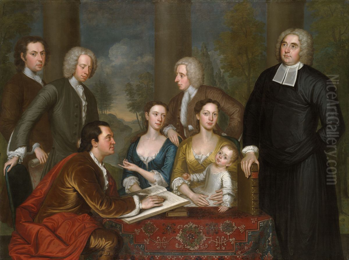 The Bermuda Group (Dean Berkeley and His Entourage) Oil Painting by John Smibert