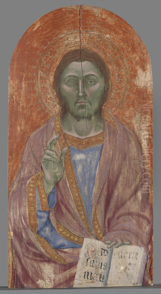 Blessing Redeemer Oil Painting by Taddeo Di Bartolo