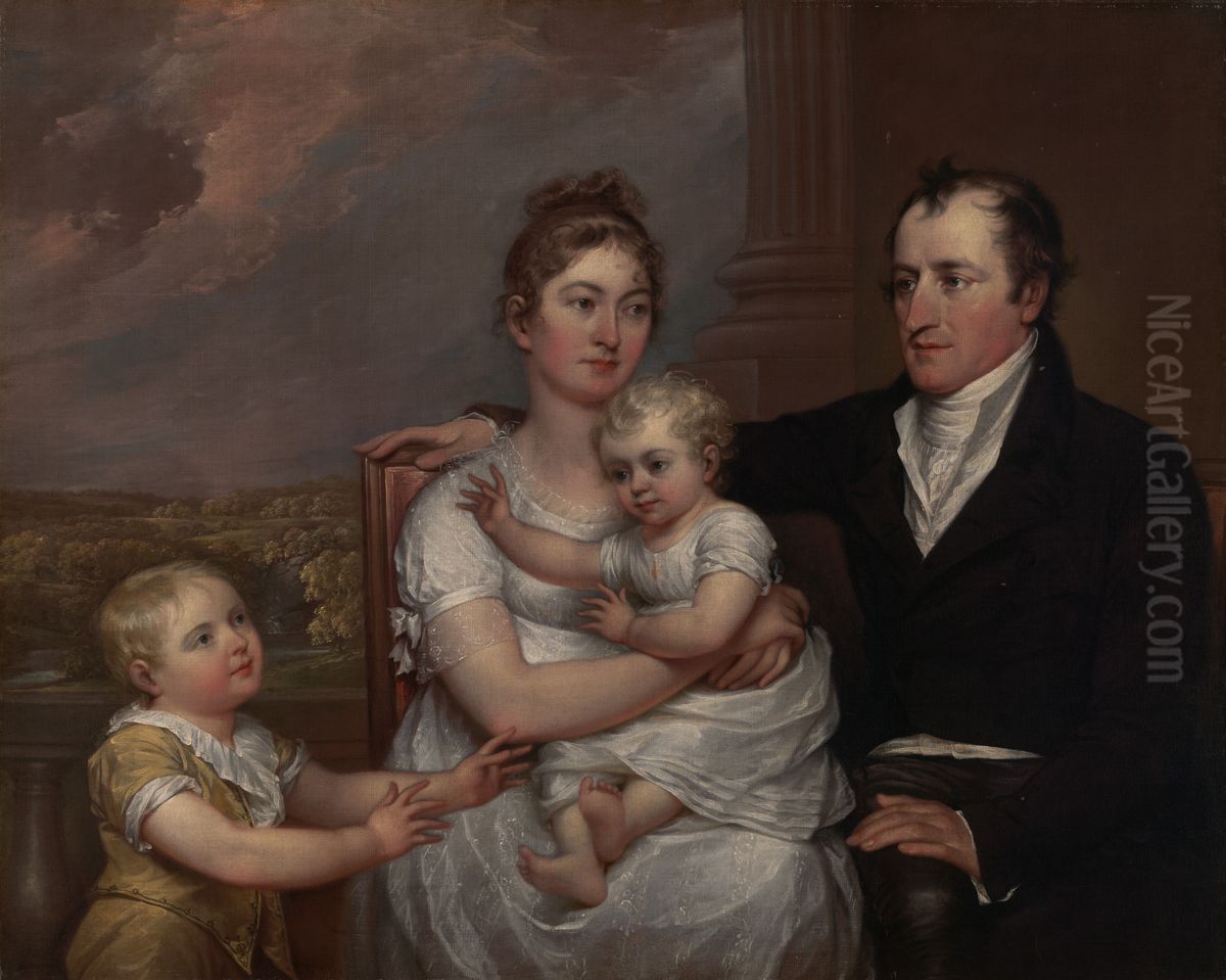 The Vernet Family Oil Painting by John Trumbull