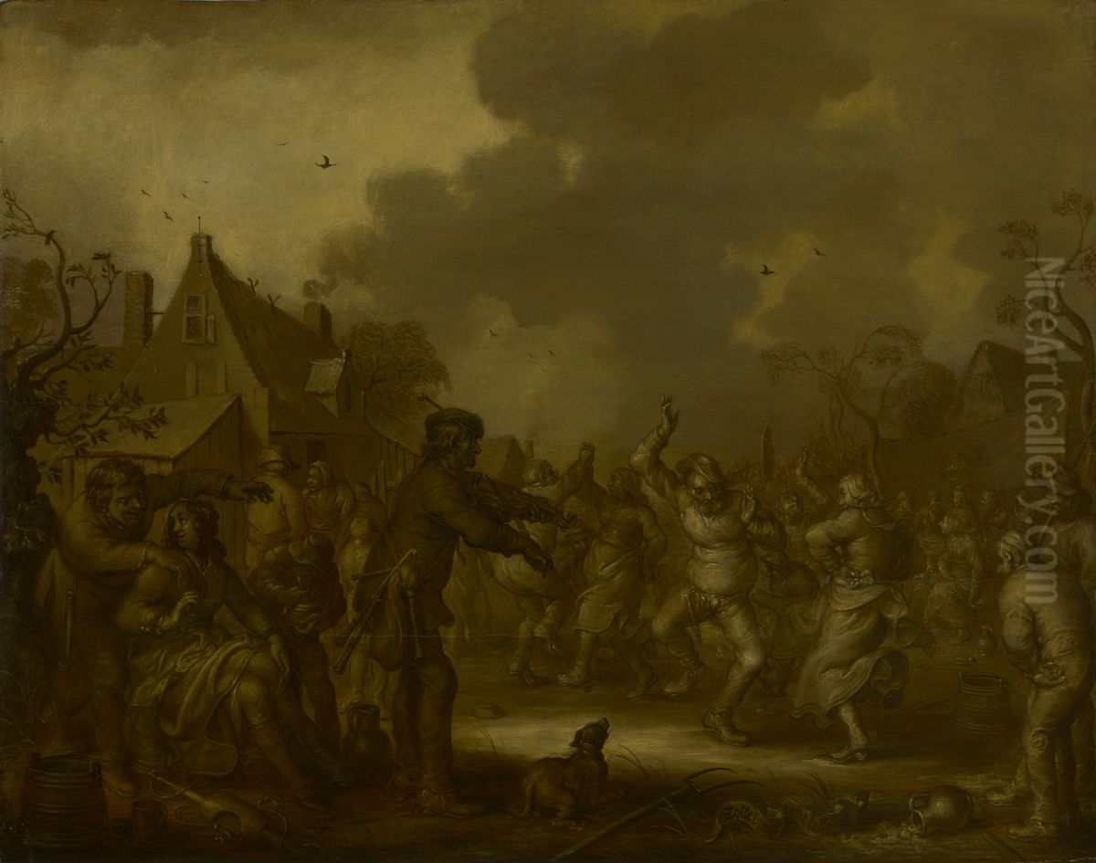 Peasants Dancing Oil Painting by Adriaen van de Venne