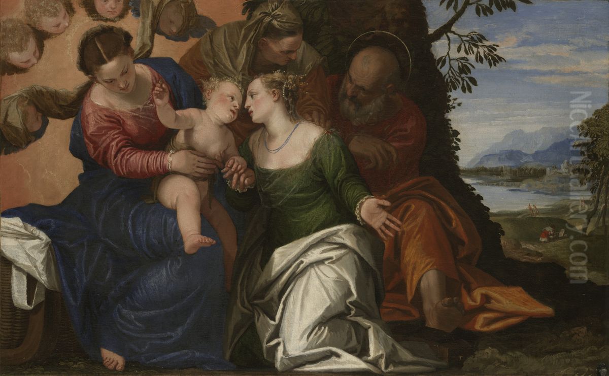 The Mystic Marriage of Saint Catherine of Alexandria Oil Painting by Paolo Veronese (Caliari)