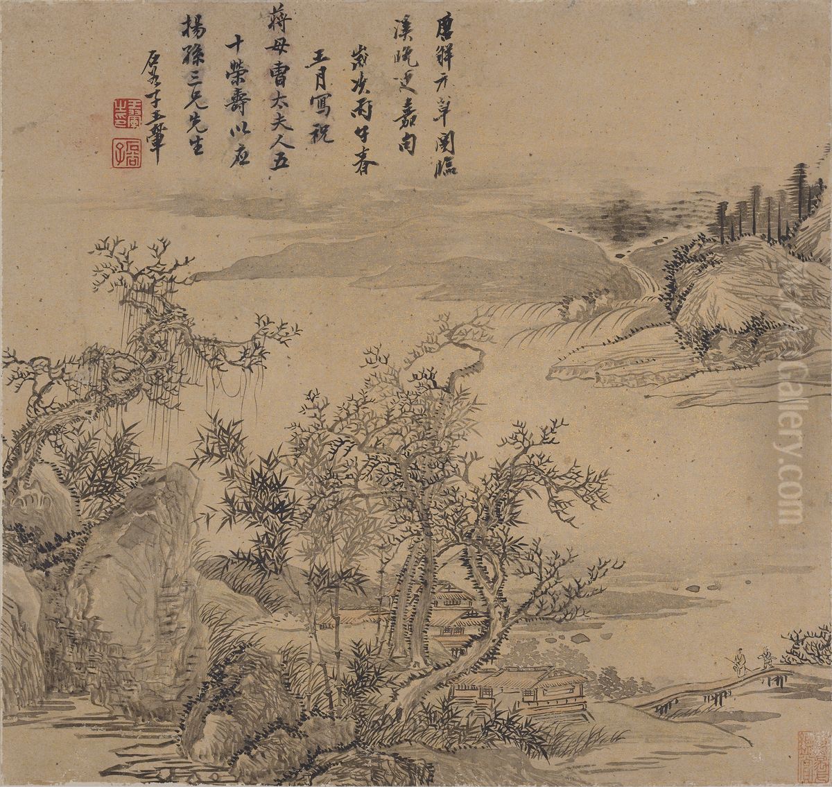 Leaf from Album of Landscape Oil Painting by Wang Hui