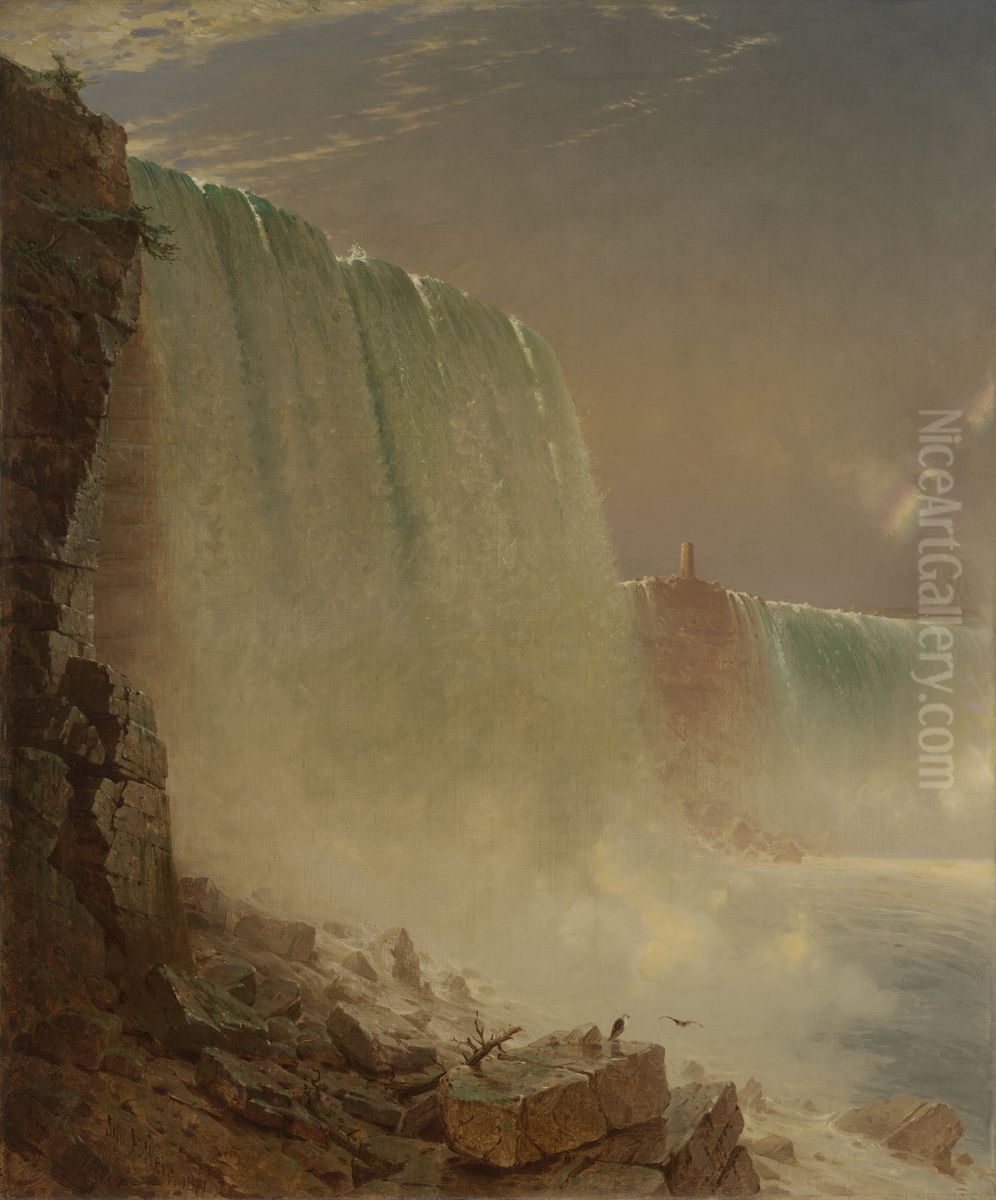 Niagara Falls Oil Painting by John Ferguson Weir