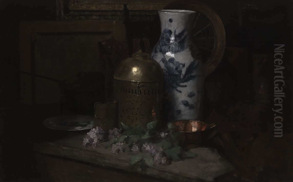 Still Life in the Studio Oil Painting by J. Alden Weir