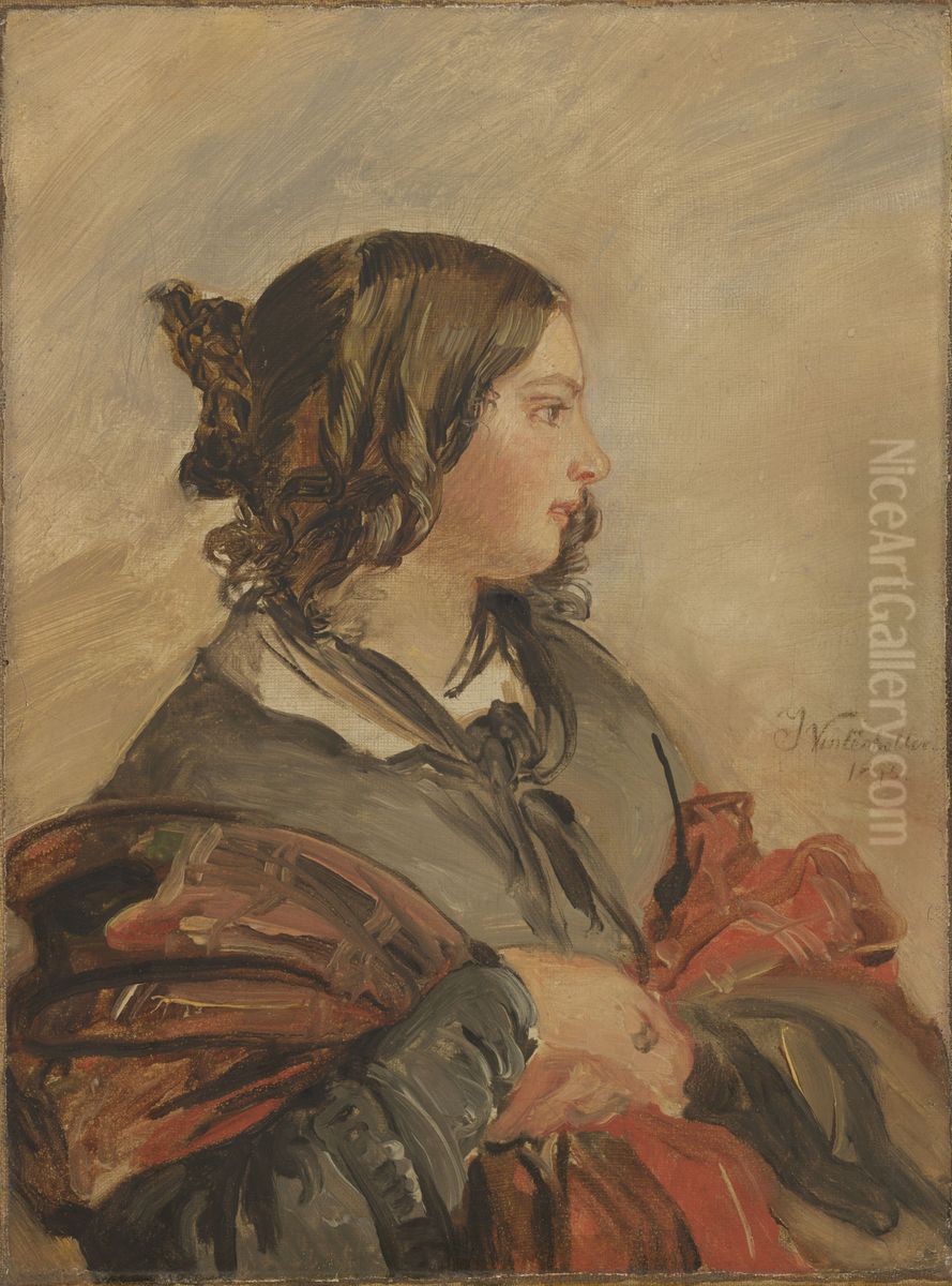Portrait of the Young Queen Victoria Oil Painting by Franz Xavier Winterhalter