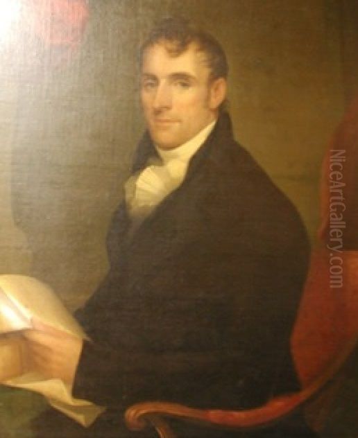 Judge Matthias Burnet Tallmadge (1774-1819), B.A. 1795 Oil Painting by Ezra Ames