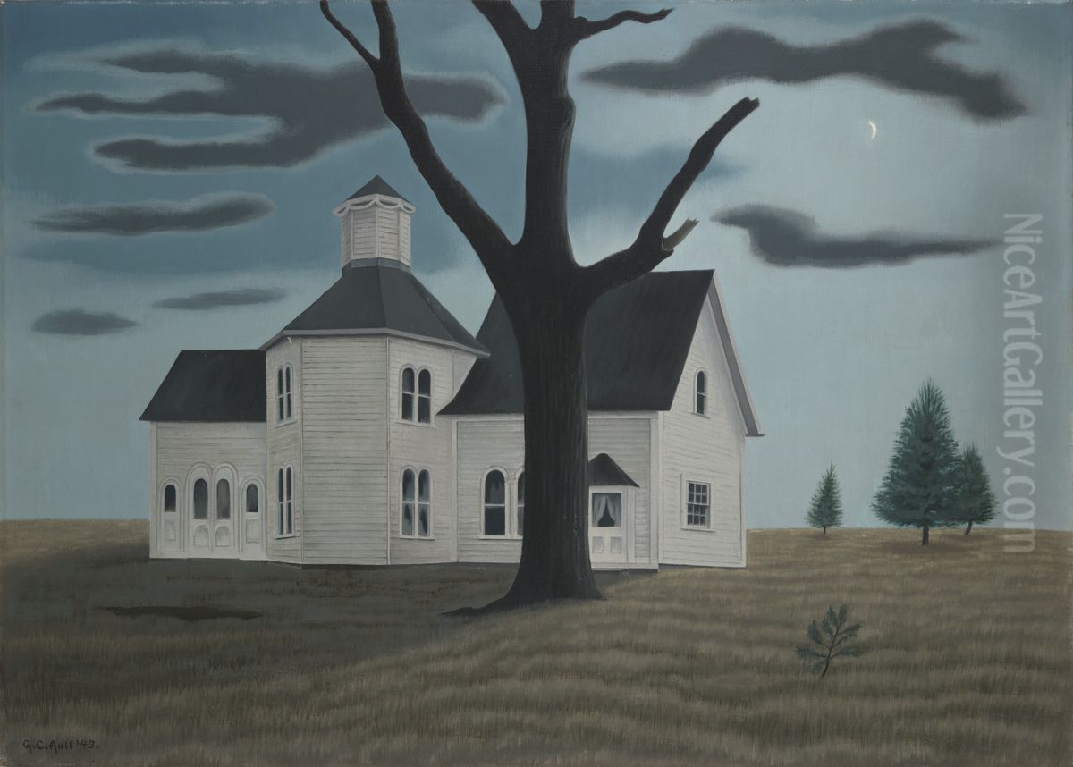 Old House, New Moon Oil Painting by George Ault