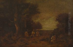 Moonlit Landscape with Indian