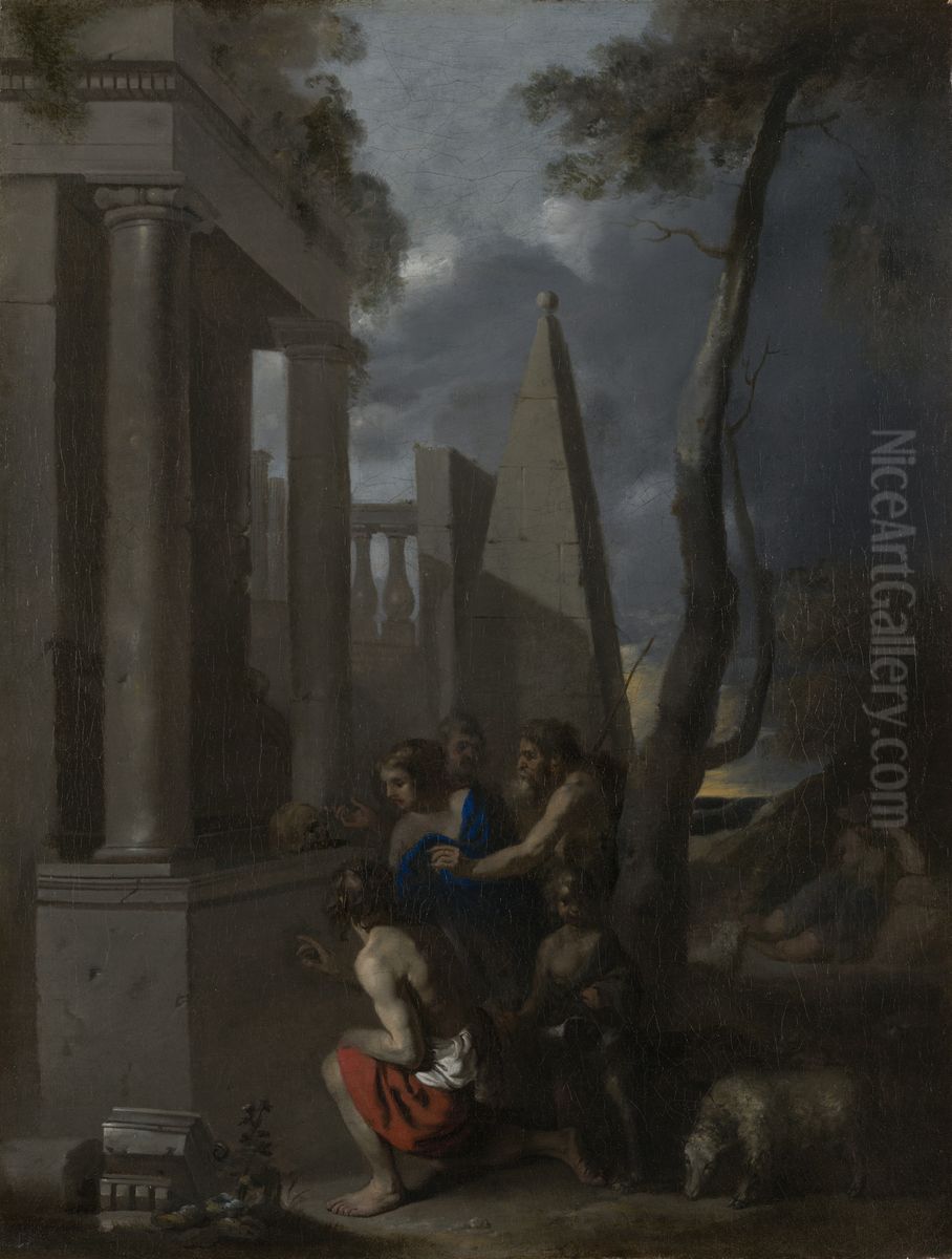 Et in Arcadia Ego Oil Painting by Sebastien Bourdon