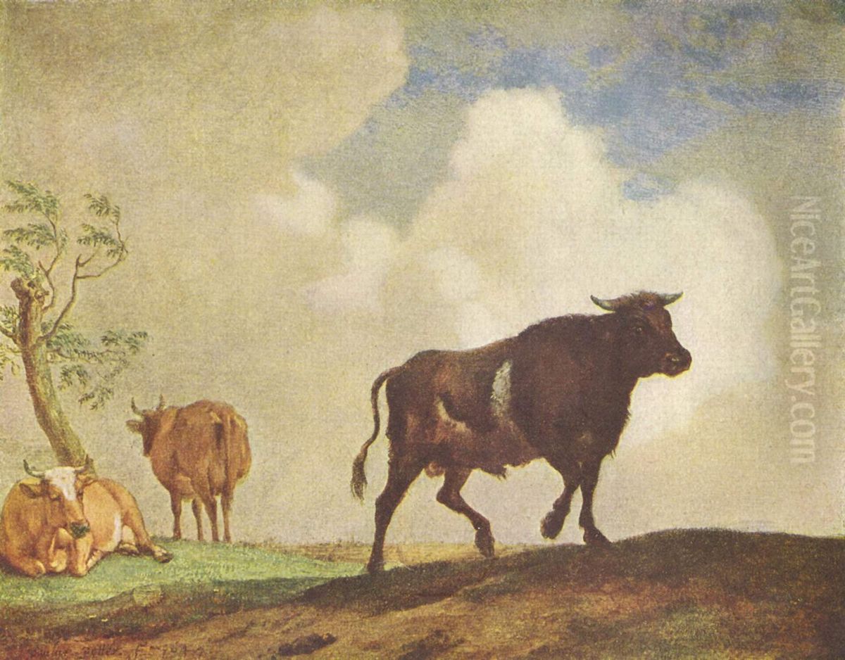 Stier und Kuhe Oil Painting by Paulus Potter