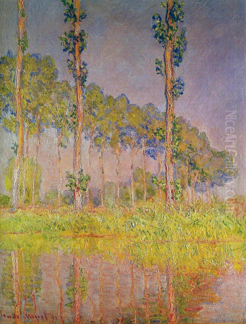 Les Trois arbres, printemps Oil Painting by Claude Oscar Monet