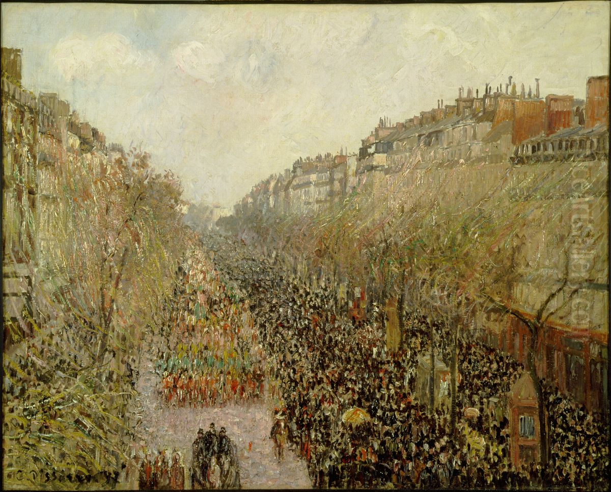 Mardi Gras Oil Painting by Camille Pissarro