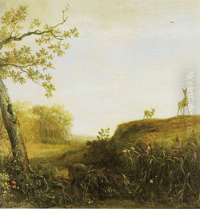 A Wild Boar in a Landscape Oil Painting by Paulus Potter