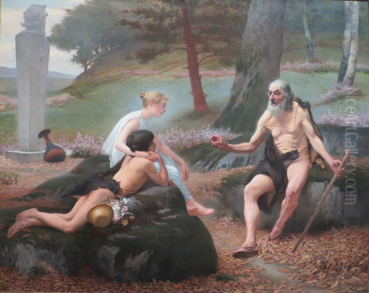 A narracao de Filectas Oil Painting by Rodolfo Amoedo