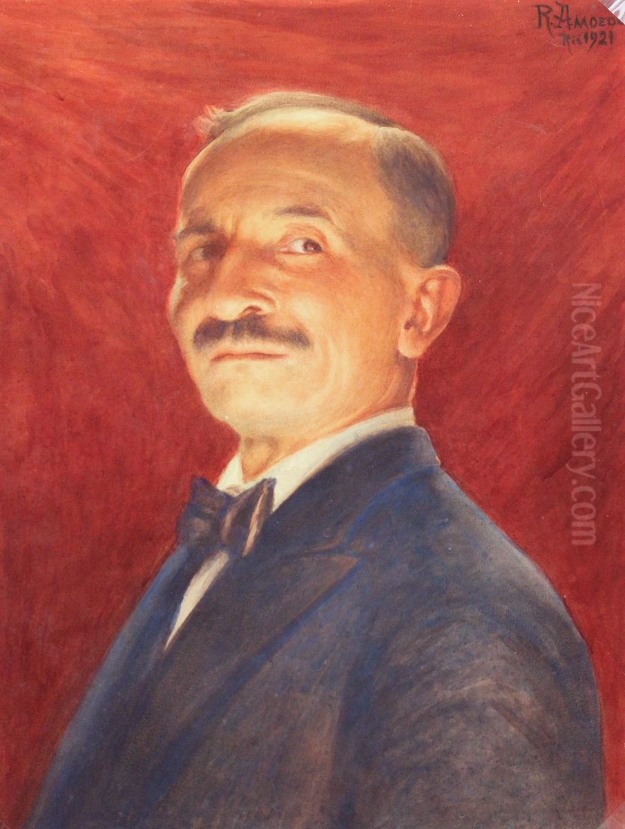 Auto-retrato Oil Painting by Rodolfo Amoedo