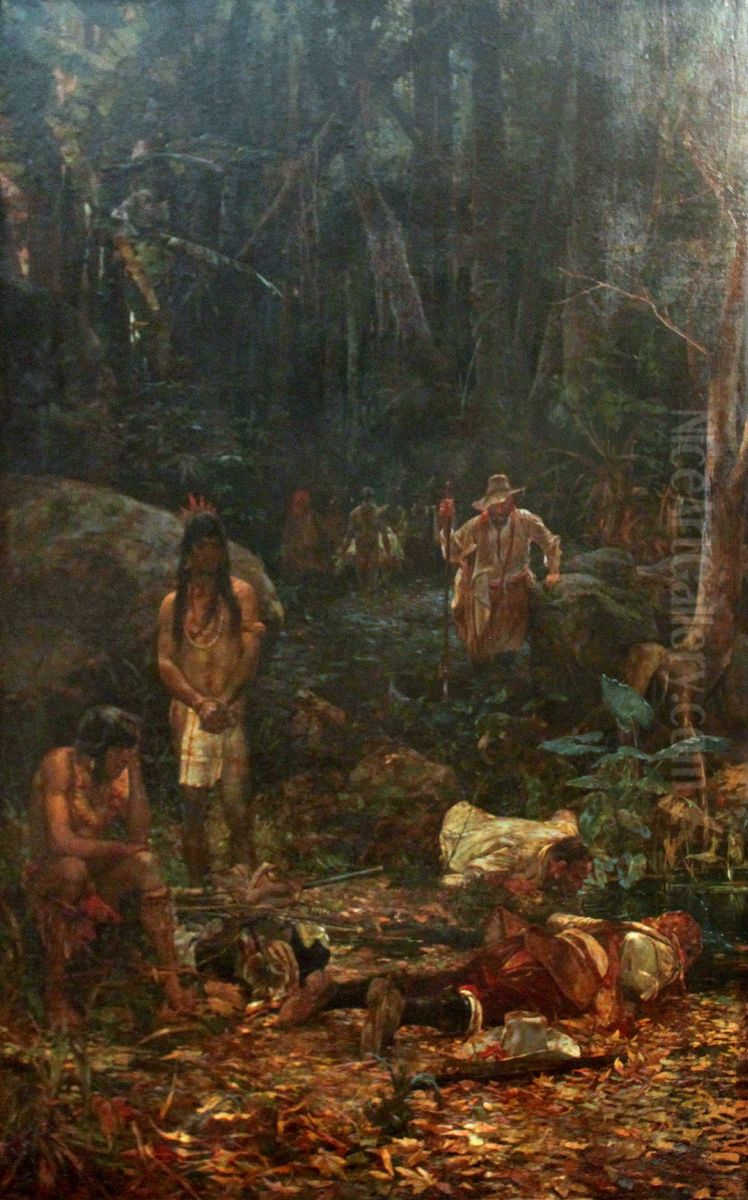 Os Bandeirantes Oil Painting by Henrique Bernardelli
