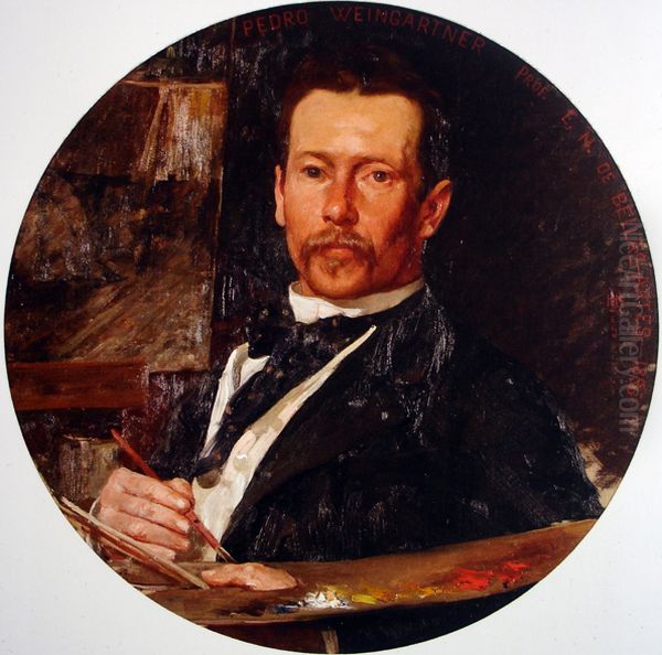 Portrait of the painter Pedro Weingartner Oil Painting by Henrique Bernardelli
