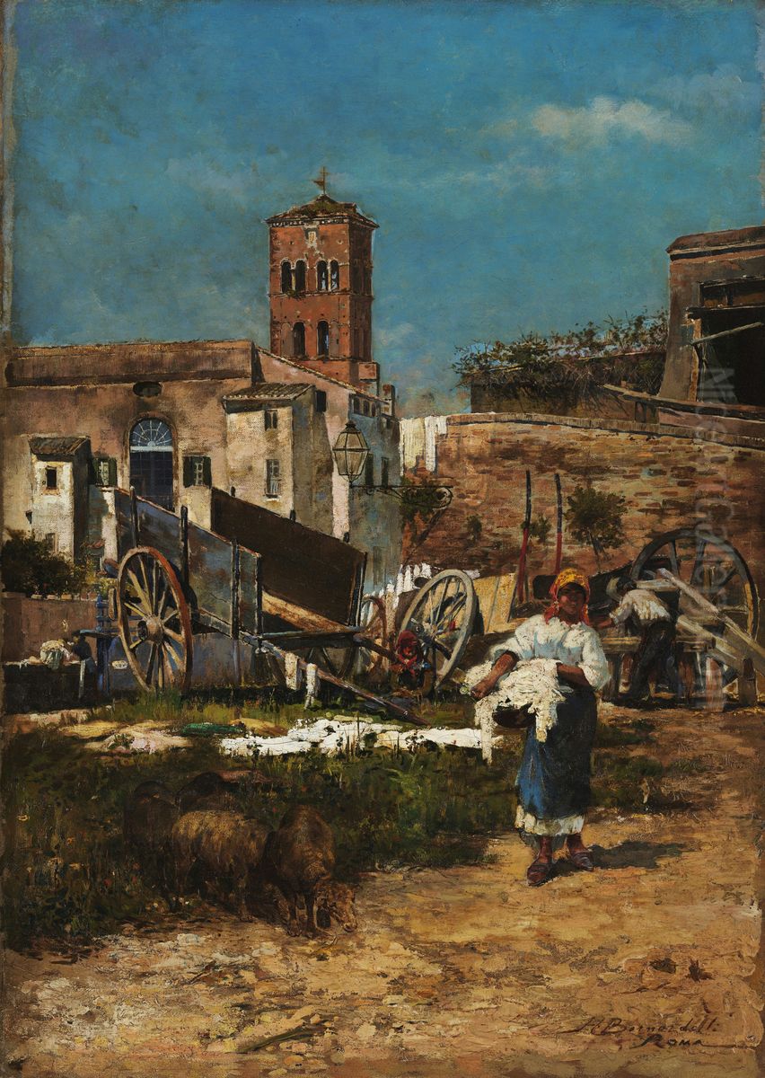 View of Rome Oil Painting by Henrique Bernardelli