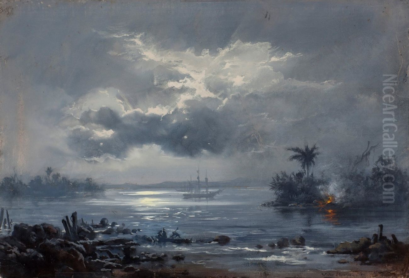 Siege of Humaita Oil Painting by Victor Meirelles
