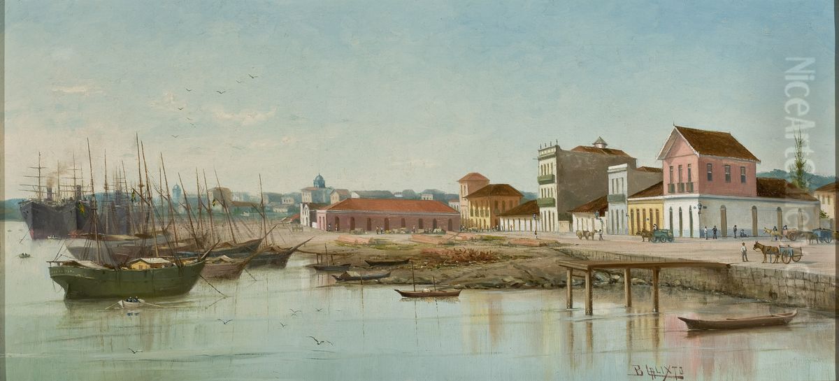 Ramp at Bispo Port, Santos Oil Painting by Joao Batista da Costa