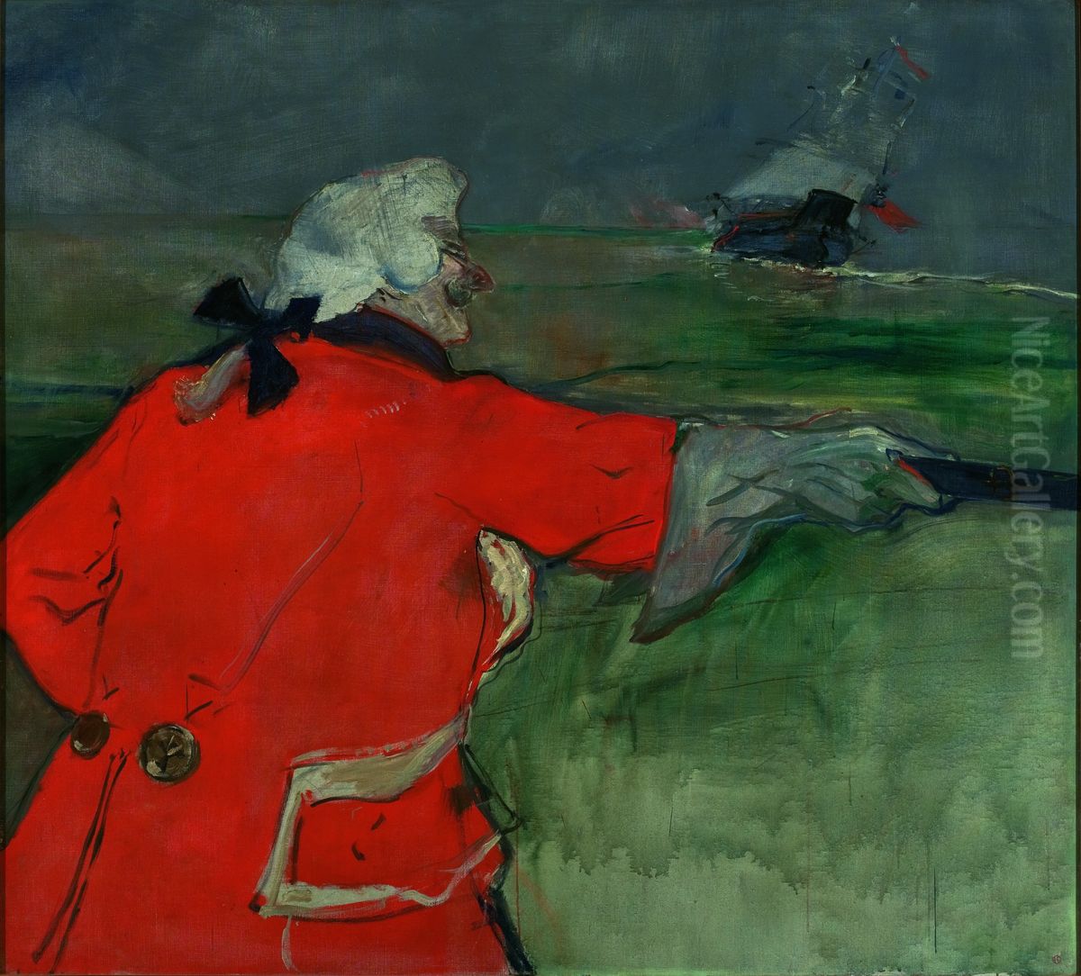 Paul Viaud em Almirante do Seculo XVIII (O Almirante Viaud) Oil Painting by Henri De Toulouse-Lautrec