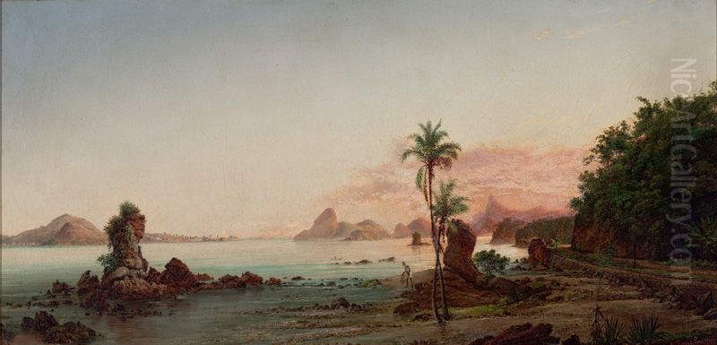 Retreat in Icarai Beach Oil Painting by Nicola Antonio Facchinetti