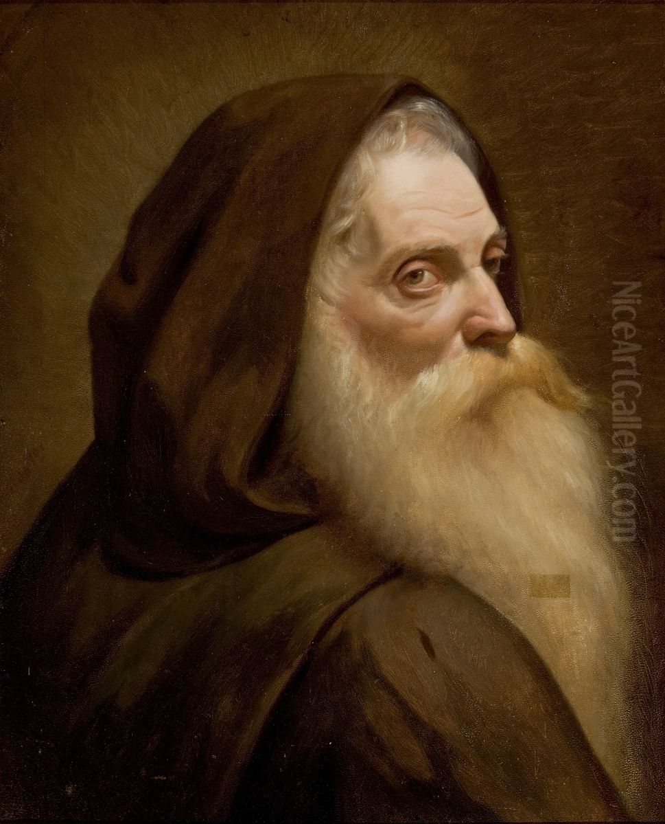 Capuchin Monk Oil Painting by Jose Ferraz De Almeida Junior