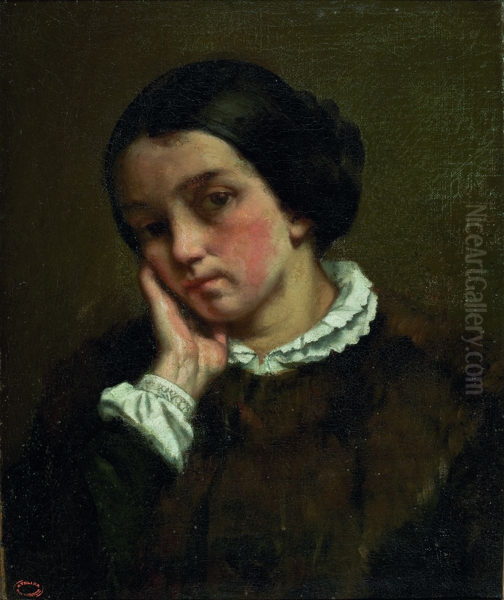 Zelie Courbet Oil Painting by Gustave Courbet