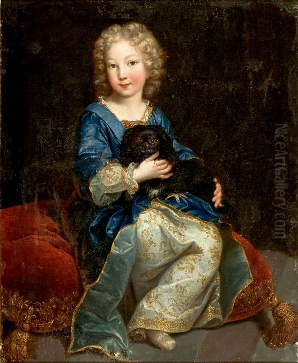 Portrait dePhilippe de Francedit de Mademoiselle Leomenie Brienne, Marquise de Roualt Gamache Oil Painting by Pierre Mignard I