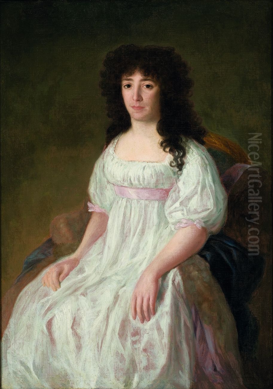 The Countess of Casa Flores Oil Painting by Francisco Goya Fuendetodos