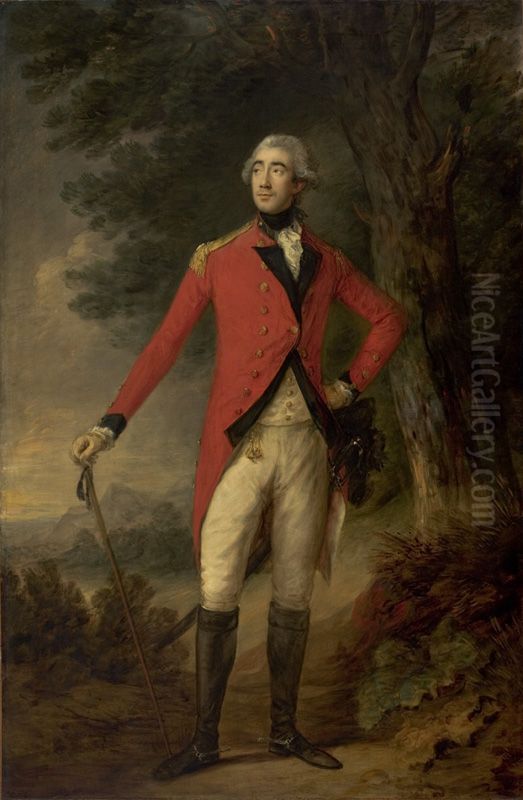 Francis Rawdon, Primeiro Marques de Hasting e Segundo Conde de Moira Oil Painting by Thomas Gainsborough