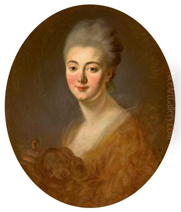 Portrait d'Constance de Lowendal, comtesse Turpin de Crisse Oil Painting by Jean-Honore Fragonard