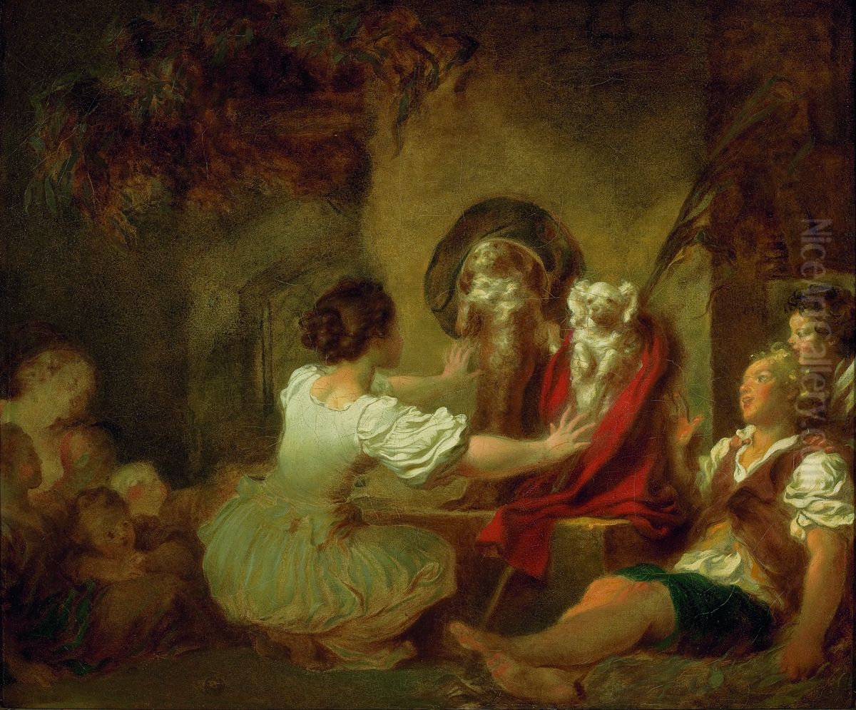 Education is Everything Oil Painting by Jean-Honore Fragonard