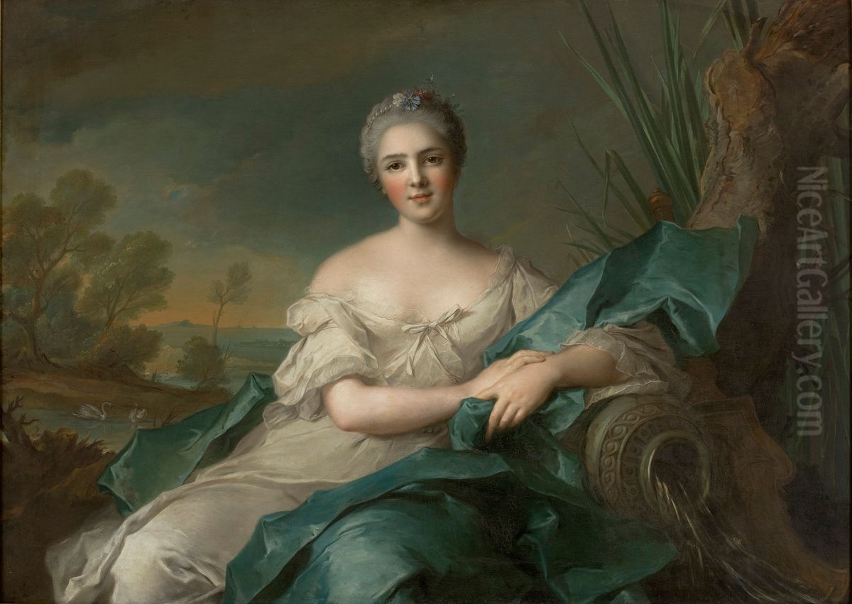 Princess Victoire of France - The Water Oil Painting by Jean-Marc Nattier