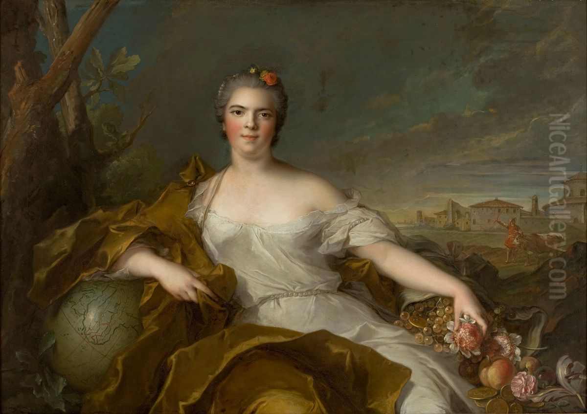 Madame Louise-Elisabeth, Duquesa de Parma (Madame l'Infante) - A Terra Oil Painting by Jean-Marc Nattier
