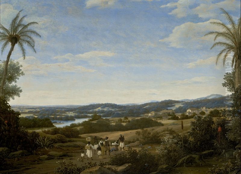 Paisagem com Tamandua Oil Painting by Frans Post