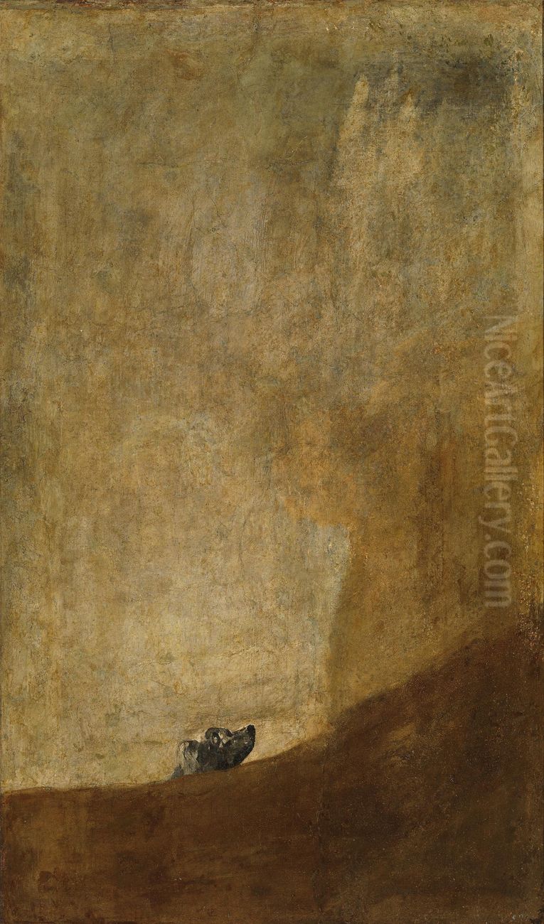 Le Chien Oil Painting by Francisco Goya Fuendetodos