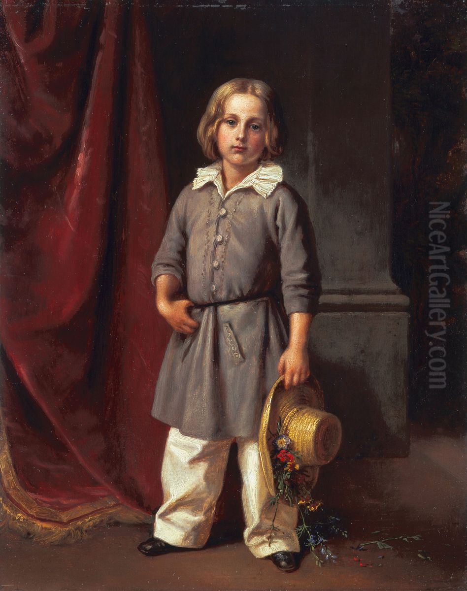 Carl Begas (II) as child Oil Painting by Carl Joseph Begas