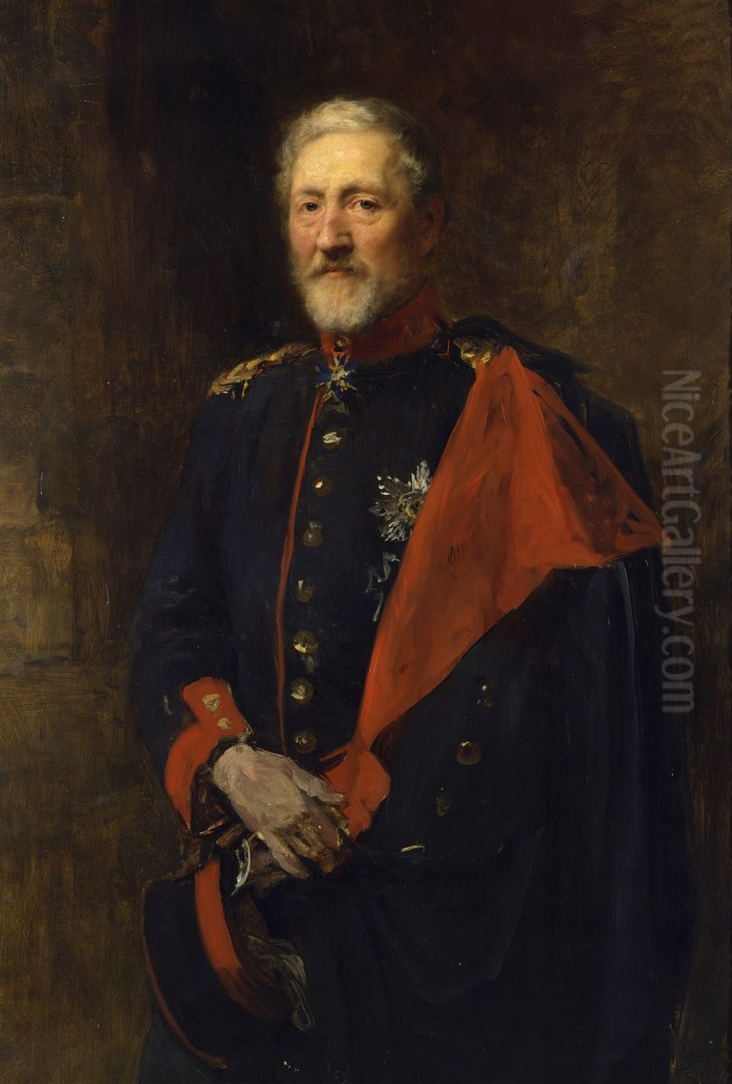 Bildnis des Generals der Infanterie Graf von Blumenthal (unvollendet) Oil Painting by Gustav Richter