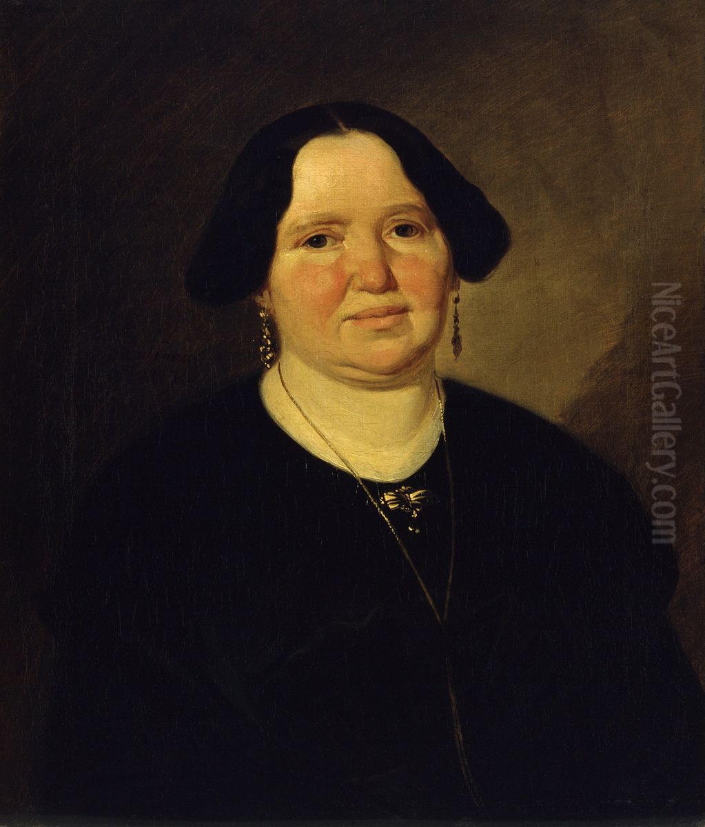 Bildnis Frau Muller Oil Painting by Ludwig Knaus