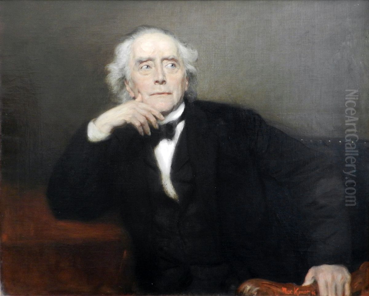 Bildnis des Archaologen Ernst Curtius by Max Koner Oil Painting by Max Koner