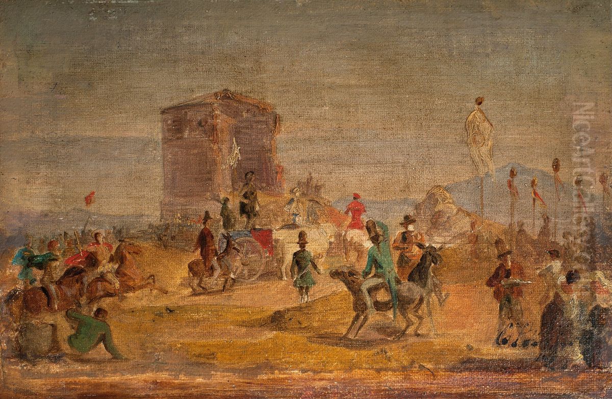 (study) Oil Painting by Carl Steffeck