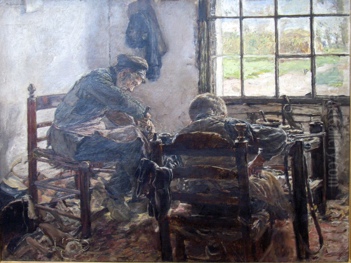 Cobbler's shop Oil Painting by Max Liebermann