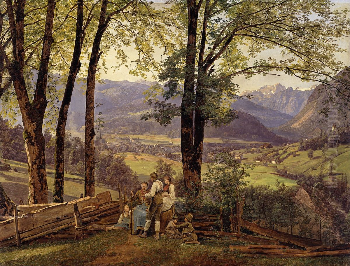 Blick auf Ischl Oil Painting by Ferdinand Georg Waldmuller