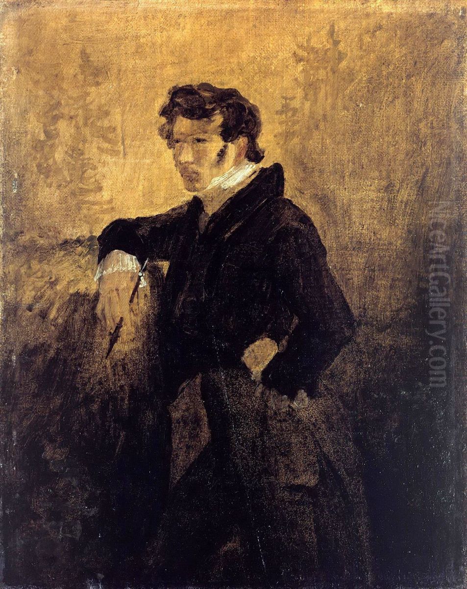Selbstbildnis Oil Painting by Carl Blechen