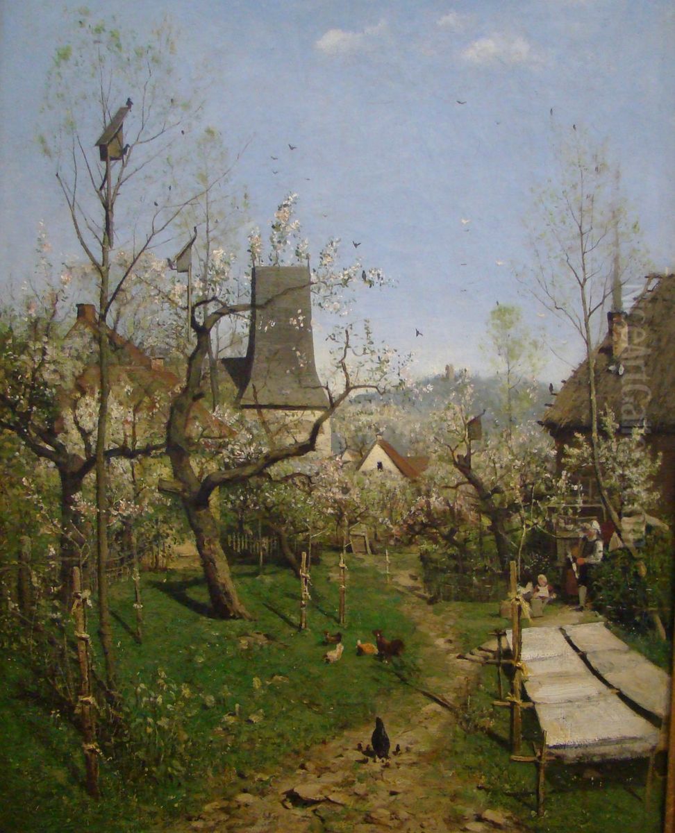 Fruhling in Oberweimar Oil Painting by Karl Buchholz