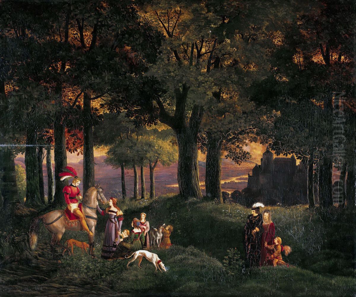 Der verirrte Ritter Oil Painting by Karl Philipp Fohr