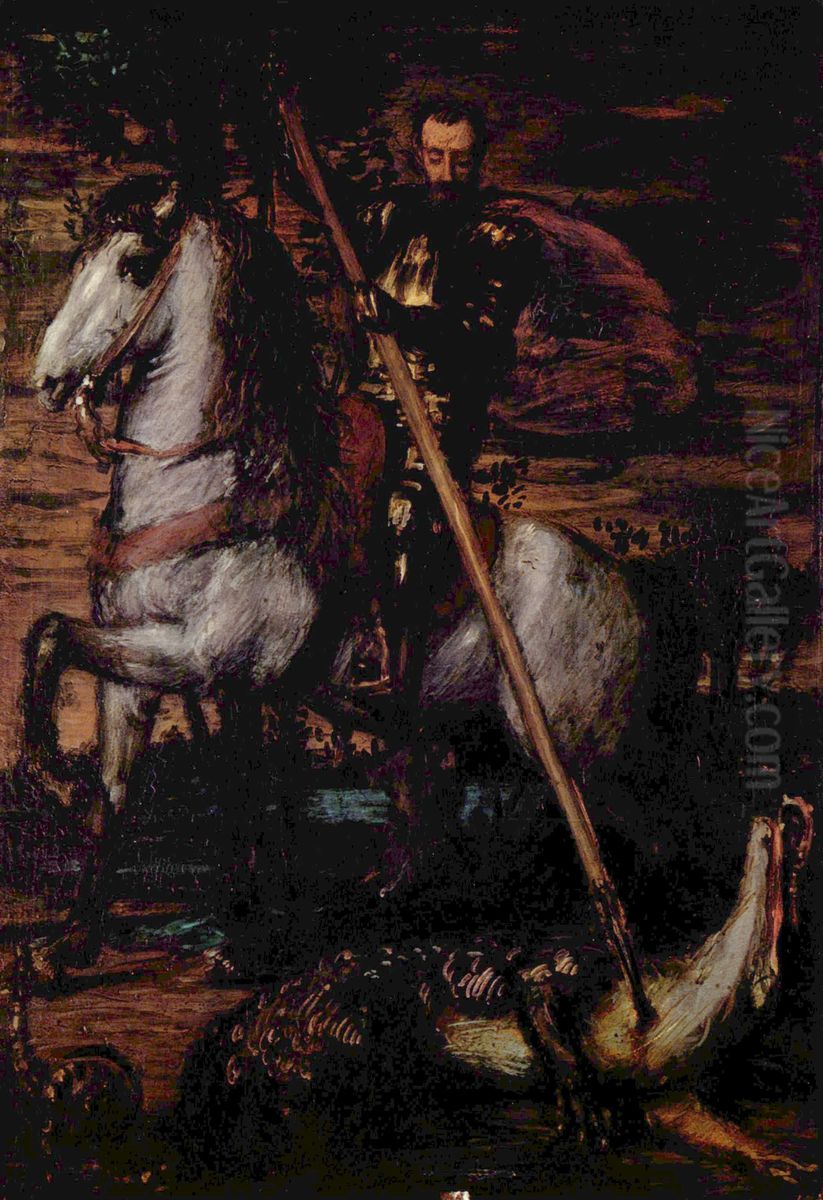 Drachentoter Oil Painting by Hans von Marees
